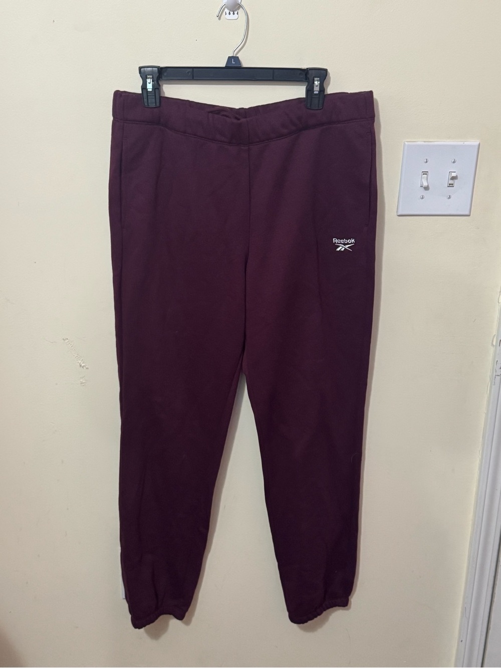 Reebok Burgundy Track Joggers